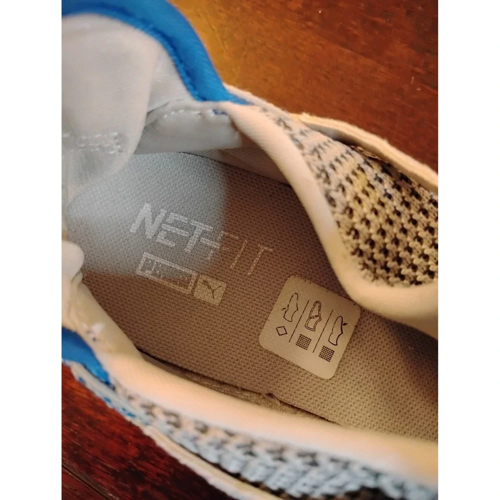 Puma Ignite Netfit Womens Grey Blue Running Shoes 366162-01 Size 7.5